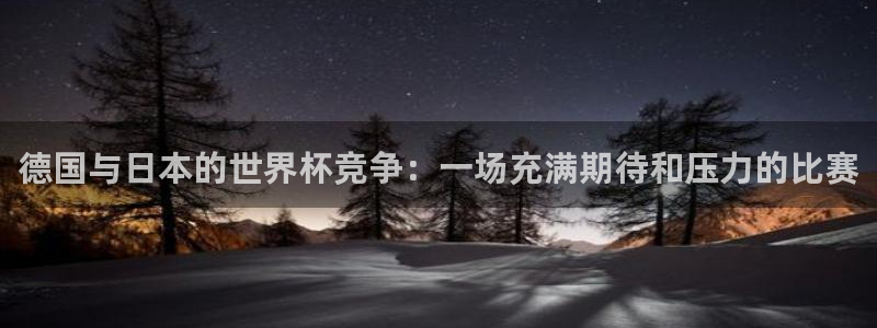 世界杯直播网站：德国与日本的世界杯竞争：一场充满期待和压力的比赛